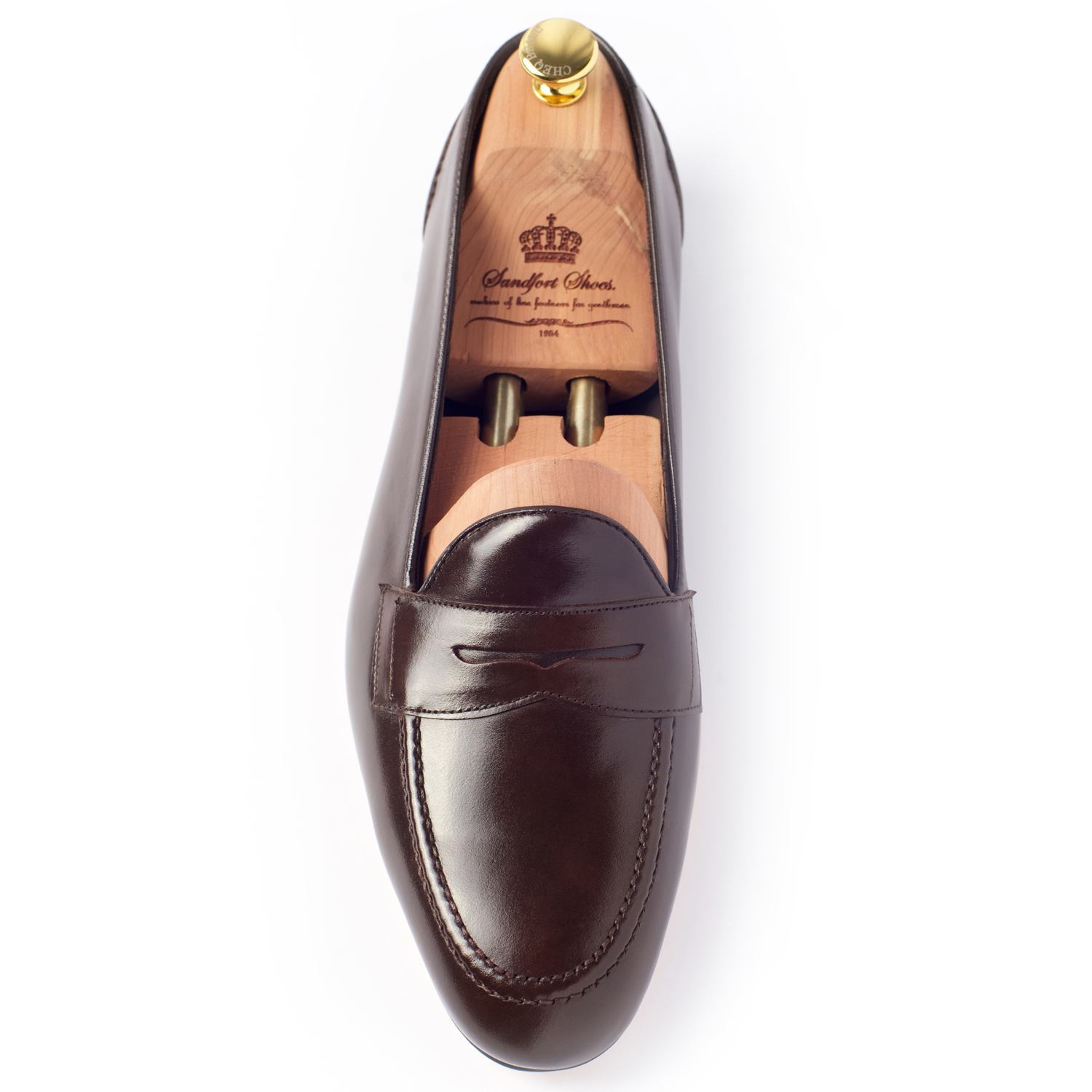 Oxford dark brown box calf